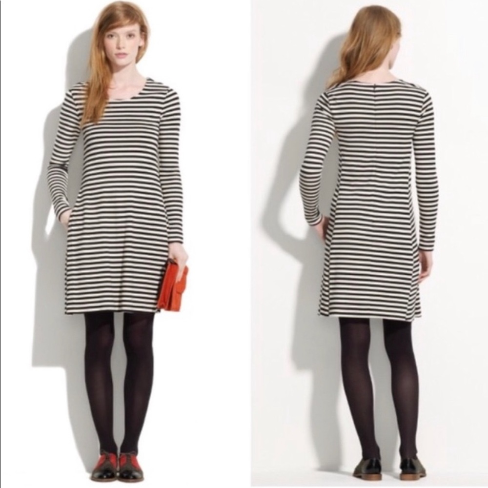 Madewell Striped Dress with pockets